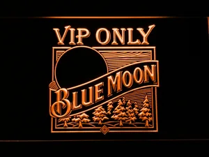 Blue Moon Old Logo VIP Only LED Neon Sign