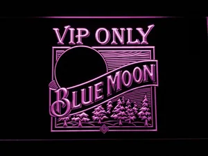Blue Moon Old Logo VIP Only LED Neon Sign