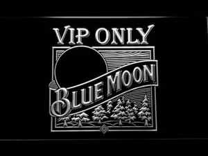 Blue Moon Old Logo VIP Only LED Neon Sign