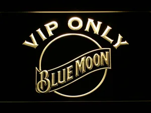 Blue Moon VIP Only LED Neon Sign