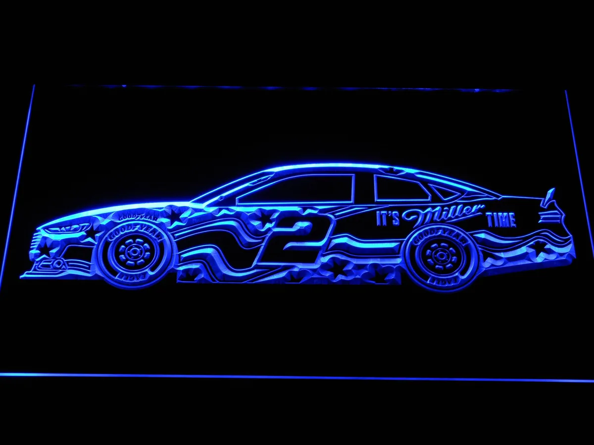 Brad Keselowski Race Car LED Neon Sign