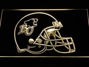 British Columbia Lions Helmet LED Neon Sign - Legacy Edition