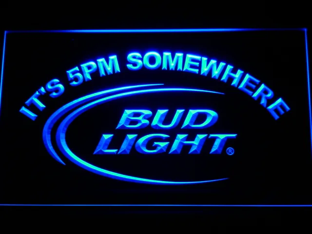 Bud Light It's 5pm Somewhere LED Neon Sign