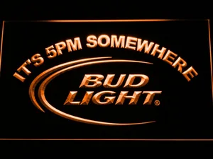 Bud Light It's 5pm Somewhere LED Neon Sign