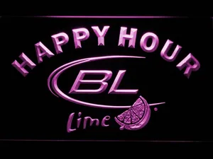 Bud Light Lime Happy Hour LED Neon Sign