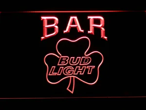 Bud Light Shamrock Bar LED Neon Sign