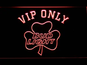 Bud Light Shamrock VIP Only LED Neon Sign