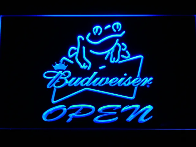 Budweiser Frog Open LED Neon Sign