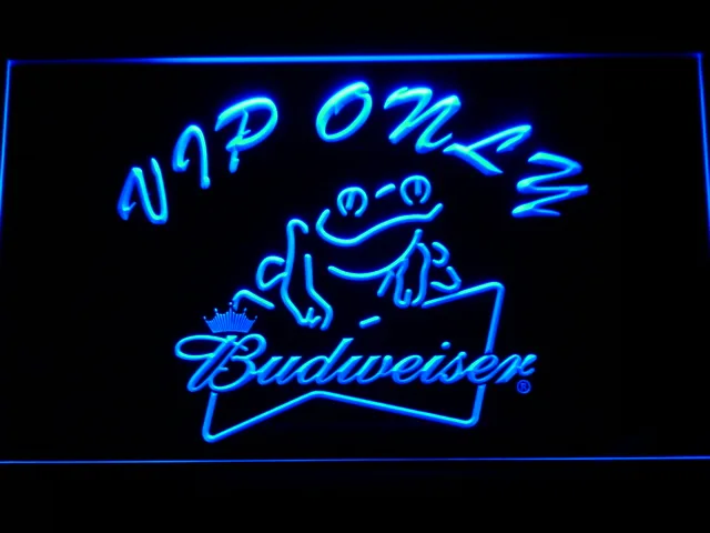 Budweiser Frog VIP Only LED Neon Sign