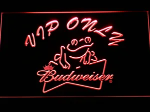 Budweiser Frog VIP Only LED Neon Sign