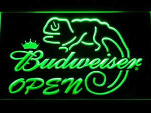 Budweiser Lizard Open LED Neon Sign