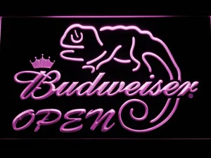 Budweiser Lizard Open LED Neon Sign