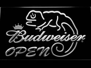 Budweiser Lizard Open LED Neon Sign