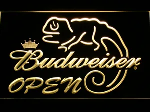 Budweiser Lizard Open LED Neon Sign
