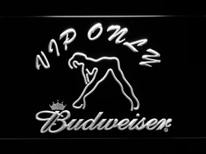 Budweiser Woman's Silhouette VIP Only LED Neon Sign