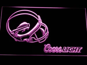Buffalo Bills Coors Light Helmet LED Neon Sign
