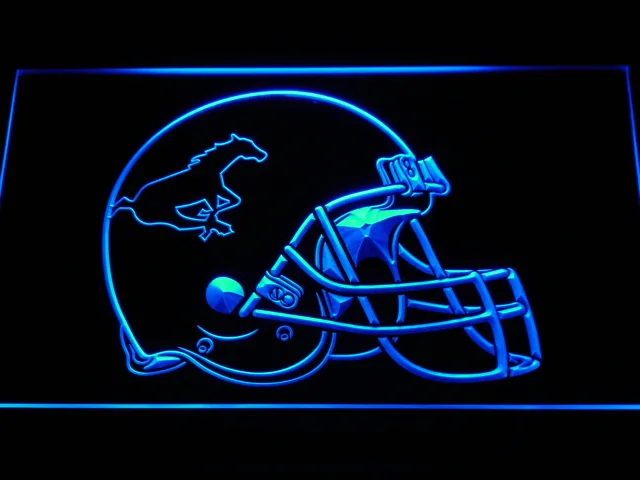 Calgary Stampeders Helmet LED Neon Sign