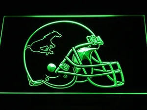 Calgary Stampeders Helmet LED Neon Sign