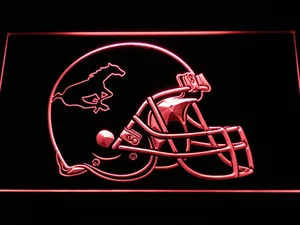 Calgary Stampeders Helmet LED Neon Sign