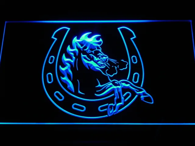 Calgary Stampeders Horseshoe Logo LED Neon Sign