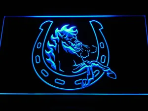 Calgary Stampeders Horseshoe Logo LED Neon Sign