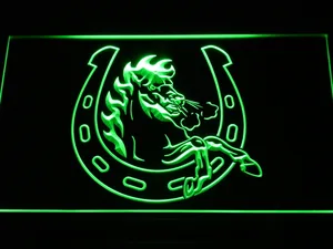 Calgary Stampeders Horseshoe Logo LED Neon Sign