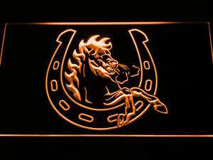 Calgary Stampeders Horseshoe Logo LED Neon Sign
