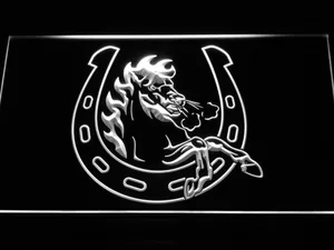 Calgary Stampeders Horseshoe Logo LED Neon Sign