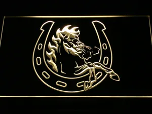 Calgary Stampeders Horseshoe Logo LED Neon Sign