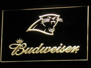 Carolina Panthers Budweiser LED Neon Sign