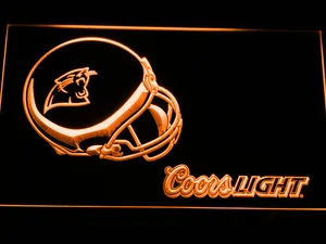 Carolina Panthers Coors Light Helmet LED Neon Sign