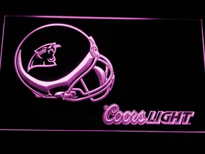 Carolina Panthers Coors Light Helmet LED Neon Sign