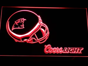 Carolina Panthers Coors Light Helmet LED Neon Sign