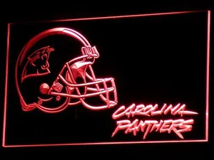 Carolina Panthers Helmet LED Neon Sign