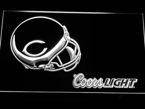 Chicago Bears Coors Light Helmet LED Neon Sign