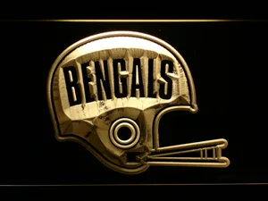 Cincinnati Bengals 1968-1979 Helmet LED Neon Sign - Legacy Edition