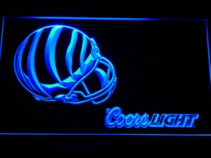 Cincinnati Bengals Coors Light Helmet LED Neon Sign
