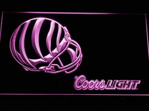 Cincinnati Bengals Coors Light Helmet LED Neon Sign