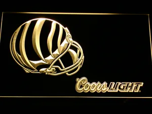Cincinnati Bengals Coors Light Helmet LED Neon Sign
