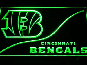 Cincinnati Bengals Split LED Neon Sign