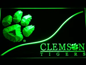 Clemson Tigers Split LED Neon Sign
