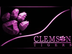 Clemson Tigers Split LED Neon Sign