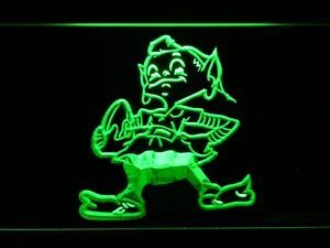 Cleveland Browns 1959-1969 Logo LED Neon Sign - Legacy Edition