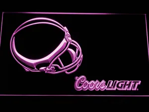 Cleveland Browns Coors Light Helmet LED Neon Sign