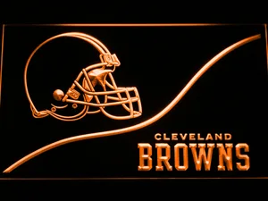 Cleveland Browns Split LED Neon Sign