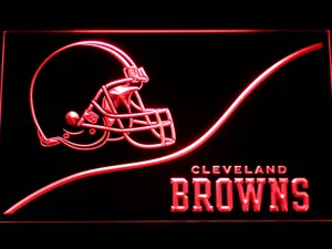 Cleveland Browns Split LED Neon Sign