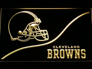 Cleveland Browns Split LED Neon Sign