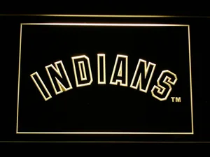 Cleveland Indians Text LED Neon Sign