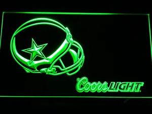 Dallas Cowboys Coors Light Helmet LED Neon Sign
