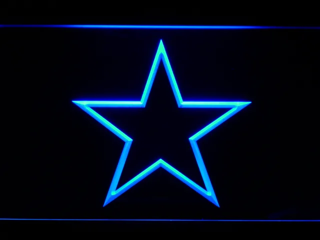 Dallas Cowboys Star Outline LED Neon Sign
